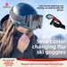 BOLLFO Smart Color Changing Magnetic Flip Ski Double Layer Anti-Fog Protective Glasses For Men And Women Winter_voghion.com