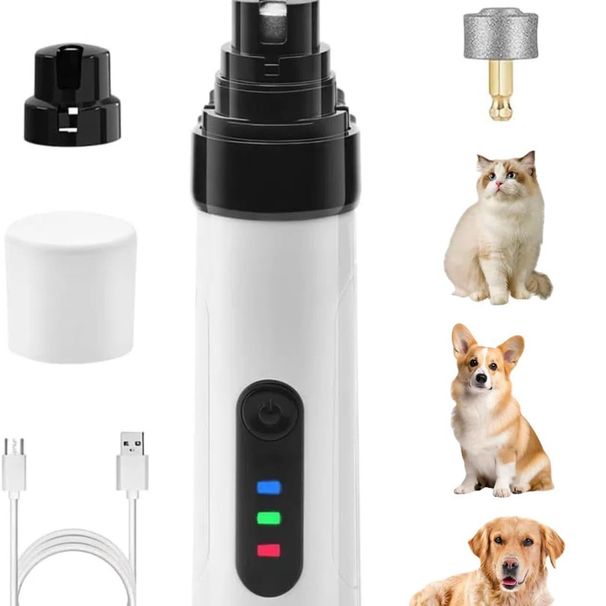 Pet Grinder 2-Speed USB Electric Trimmer Cat Dog Polisher Automatic Nail Clipper_voghion.com