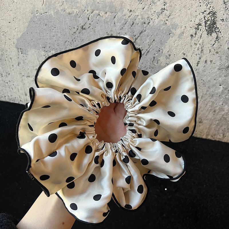 Elegant Polka-Dot Large Intestine Ring Hair Ring Elegant Classic Fabric Hair Rope Large Intestine Ring Hair Accessories New Headdress Flower Girl_voghion.com