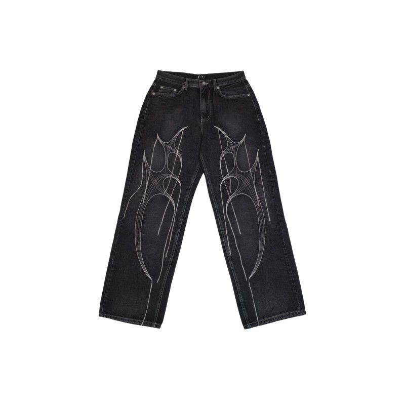 Kleidung Retro Quaste gewaschen Distressed schwarz kurze Arbeitskleidung Jeansjacke Herren trendigen Mantel_voghion.com