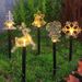 Solarbetriebene Weihnachtsstern-/Schneeflocken-/Baum-Rasenlichter – 5er-Pack wasserdichte Gartendekorationen für den Außenbereich_voghion.com