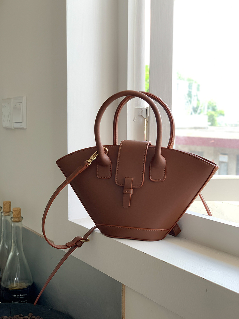 Nuova borsa da donna alla moda con cesto di verdure di alta qualità, semplice borsa a secchiello con tracolla in PU da donna_voghion.com