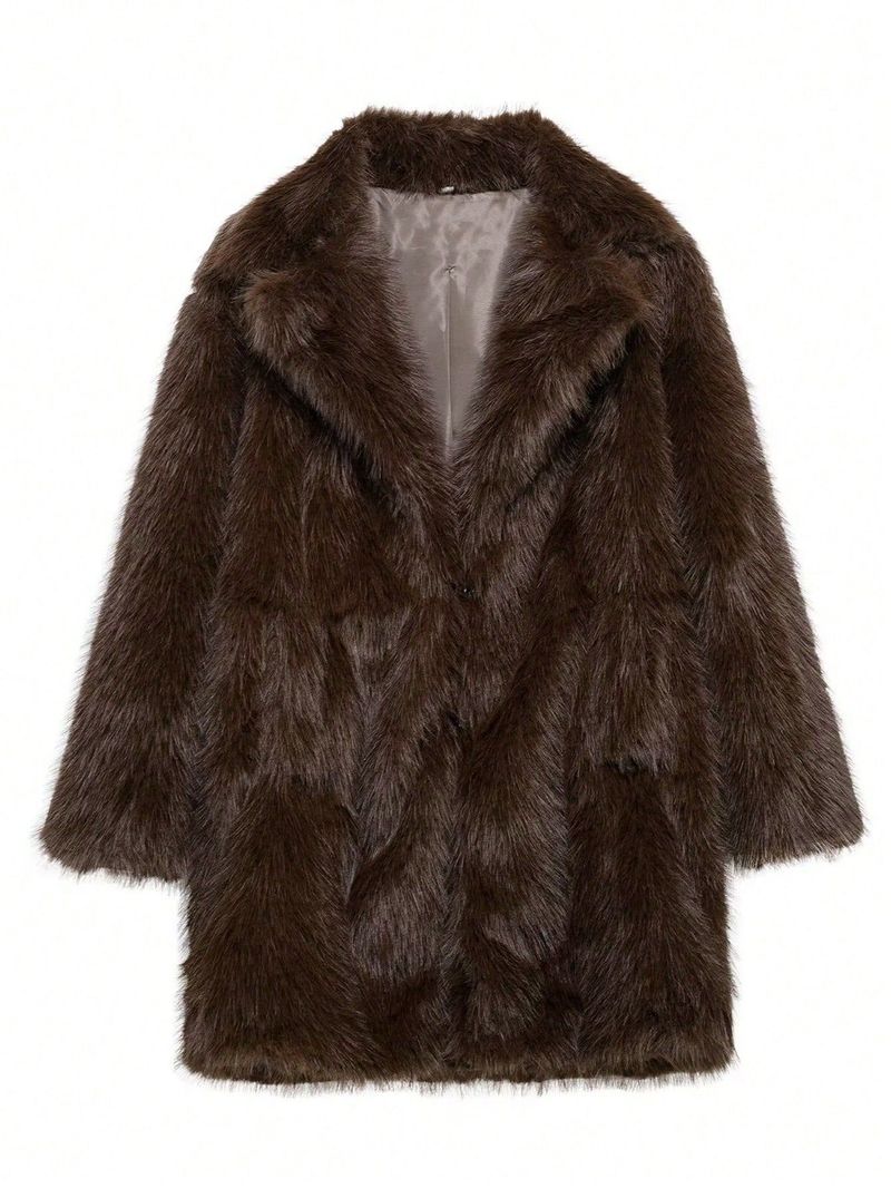 Women's Winter Sherpa Lined Coat With Faux Fur Collar, Long Puffer Jacket, Warm Thick Outerwear For Cold Weather (Available In 5 Colors - S/M/L)​_voghion.com