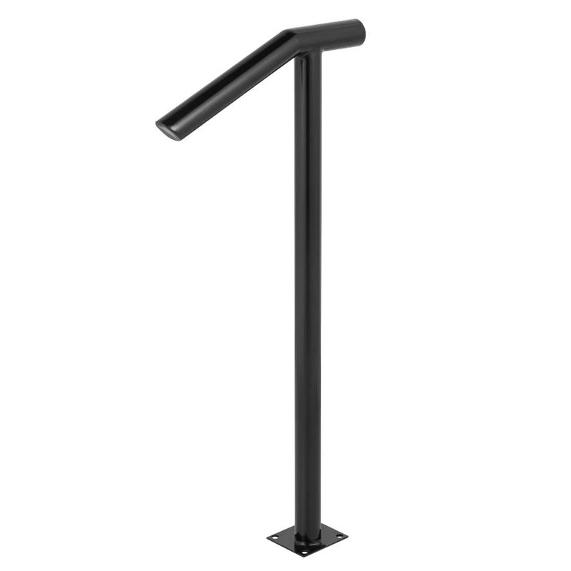 Handrails Stairs Railing Baking Steps With Single Capacity Stylish Steel For Expans Iron 441LBS 1-2 Post Outdoor Varnish Black_voghion.com