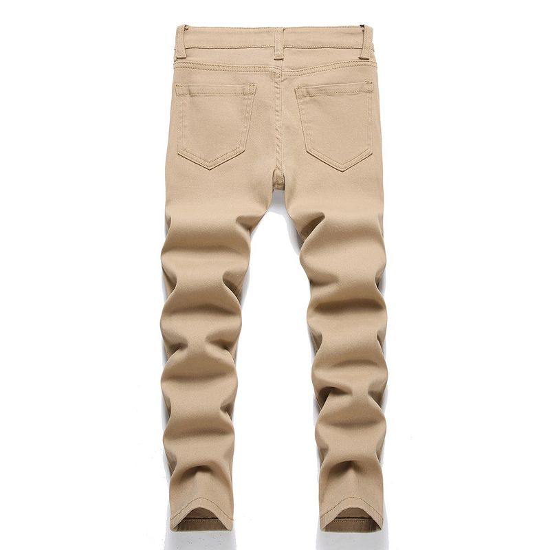 Kids’ Clothing E Commerce Khaki Stretch Straight Jeans_voghion.com