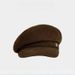 Beret British Style Cloud Octagonal Women's Newsboy Cap Large Version Navy Painter Hat Autumn Winter Khaki Color_voghion.com