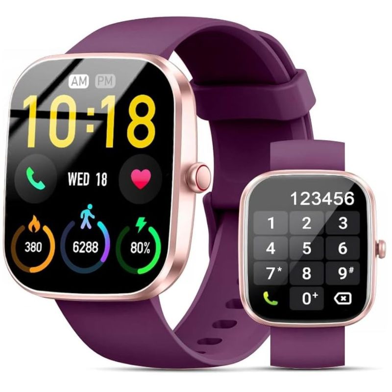 Montre connectée pour homme et femme, avec plus de 110 modes sportifs, étanche IP68, moniteur de fréquence cardiaque et réponse aux appels. 1,91 €_voghion.com