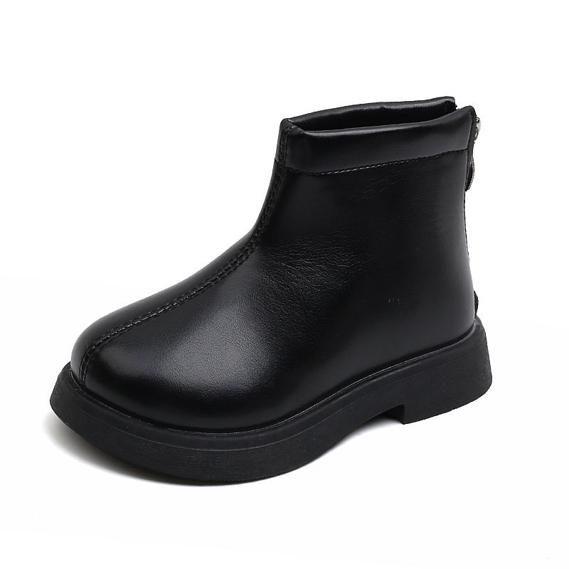 Child's shoes Fashion children boys cotton boots girls fashion leather boots windproof warm tide_voghion.com