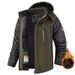 Giacca invernale impermeabile con cappuccio, foderata in pile, da uomo, taglie forti, antivento, per escursionismo, campeggio, attività all'aperto_voghion.com