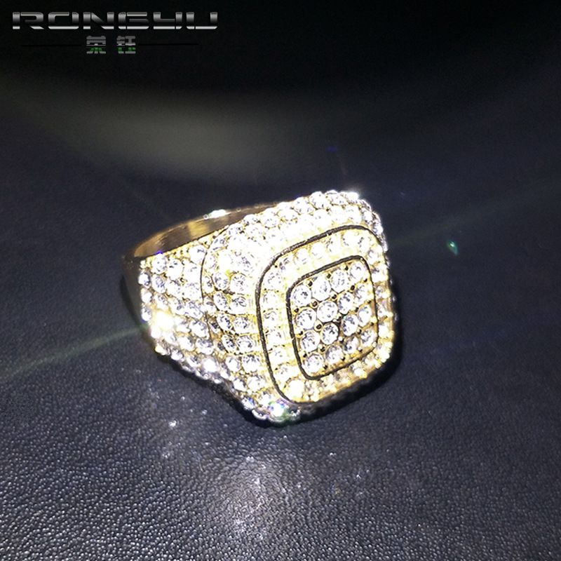 Nuovo anello diamantato di Rongyu con micro intarsi a separazione di colore, per uomo e donna_voghion.com