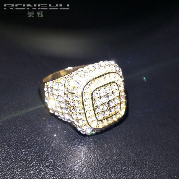 Nuovo anello diamantato di Rongyu con micro intarsi a separazione di colore, per uomo e donna_voghion.com