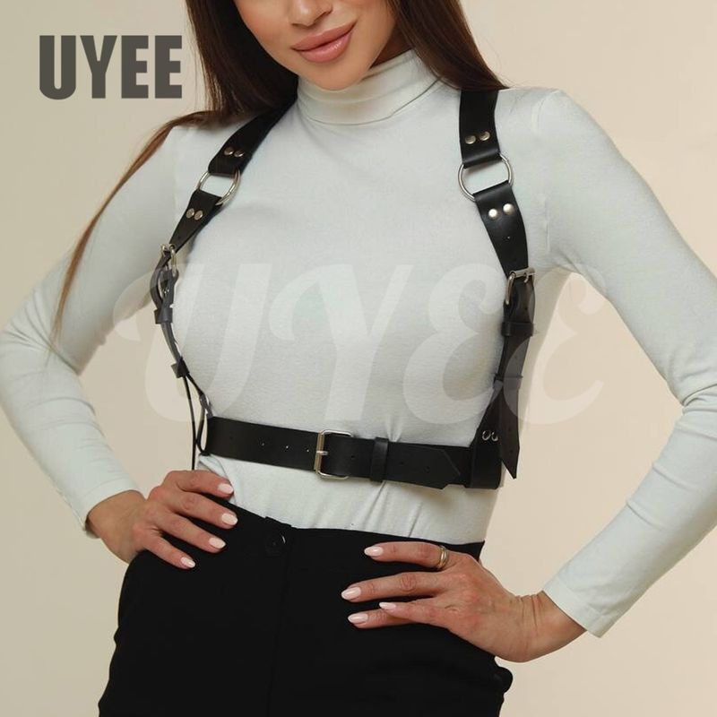 HOT UYEE Men Sexy Punk Chest Harness Women Corset Waist Straps Buckle Accessory Adjustable Techwear Y2k Belt_voghion.com