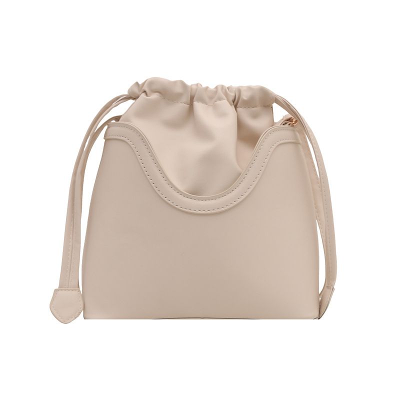 Textured Drawstring Bucket For Women 2024 New Fashionable Single Shoulder Large Capacity High-end Crossbody Bag_voghion.com