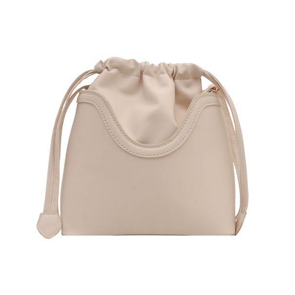 Textured Drawstring Bucket For Women 2024 New Fashionable Single Shoulder Large Capacity High-end Crossbody Bag_voghion.com