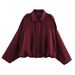 Women's Nine-Color Suede Textured Turn-Down Collar Bomber Jacket_voghion.com