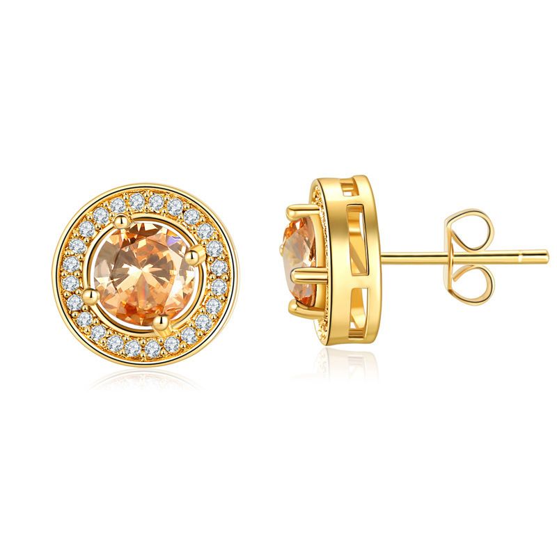 Mode Ohrringe Herren Zirkon Ohrringe voller Diamant Stern runde Ohrringe kreativen Schmuck_voghion.com