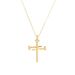 Personalized Hip-Hop Trend Copper Inlaid Zircon Stud Cross Titanium Steel Necklace Ins Simple Collarbone Chain_voghion.com