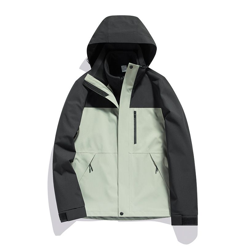 Giacca 3 in 1 per uomo e donna, invernale, due pezzi, staccabile, antivento, impermeabile, termosaldata, conforme allo standard nazionale._voghion.com