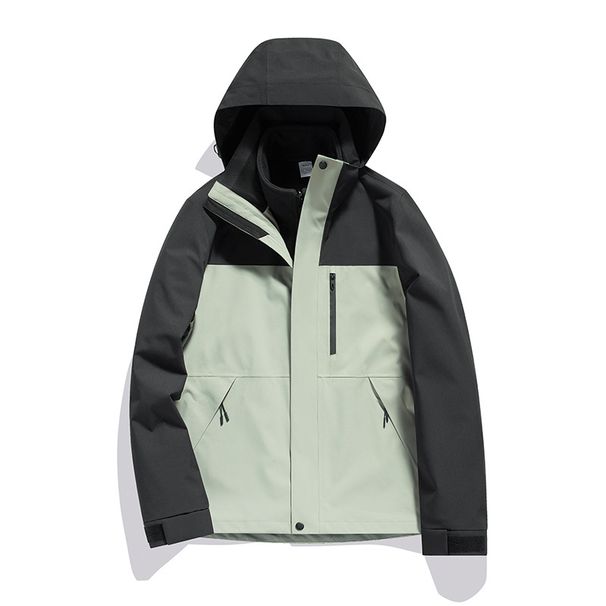 Giacca 3 in 1 per uomo e donna, invernale, due pezzi, staccabile, antivento, impermeabile, termosaldata, conforme allo standard nazionale._voghion.com