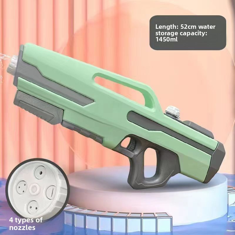 Large Capacity Remote Electric Continuous Gun With Fancy Nozzle, One-Button Water Absorption, Cool Toy For Parent-Child_voghion.com