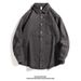 Gewassen denim overhemd voor heren in de lente/herfst, trendy, los en casual, geschikt voor tieners om als bovenkleding te dragen_voghion.com