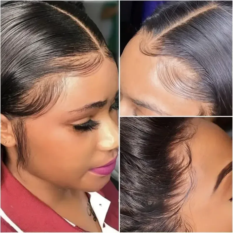 Straight Bob Human Hair Wig 150% Density Transparent Lace Front Pre Plucked Baby Hair Short Bob Wig_voghion.com