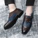 Plus Size 2021 Sommer-Gentleman-Business-Formal-Schuhe im europäischen Stil mit spitzer Zehenpartie und lässigem Slip-On-Leder für Herren_voghion.com