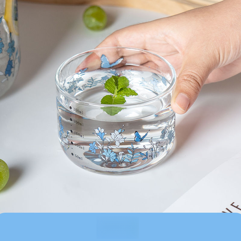 Théière en verre borosilicate résistant à la chaleur, grande capacité, avec poignée imprimée, pour infusion de thé, de fruits, de lait_voghion.com