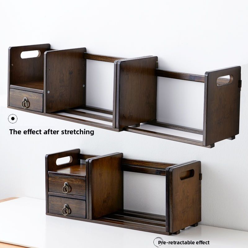 Solid Wood Bookshelf Desktop Storage Rack Simple Creative Small Bookcase Multi-layer Student Children Bay Window_voghion.com