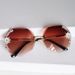 Wind Net Red Ins Sunglasses Diamond Faced Round Long Small Face For Women UV Protection_voghion.com