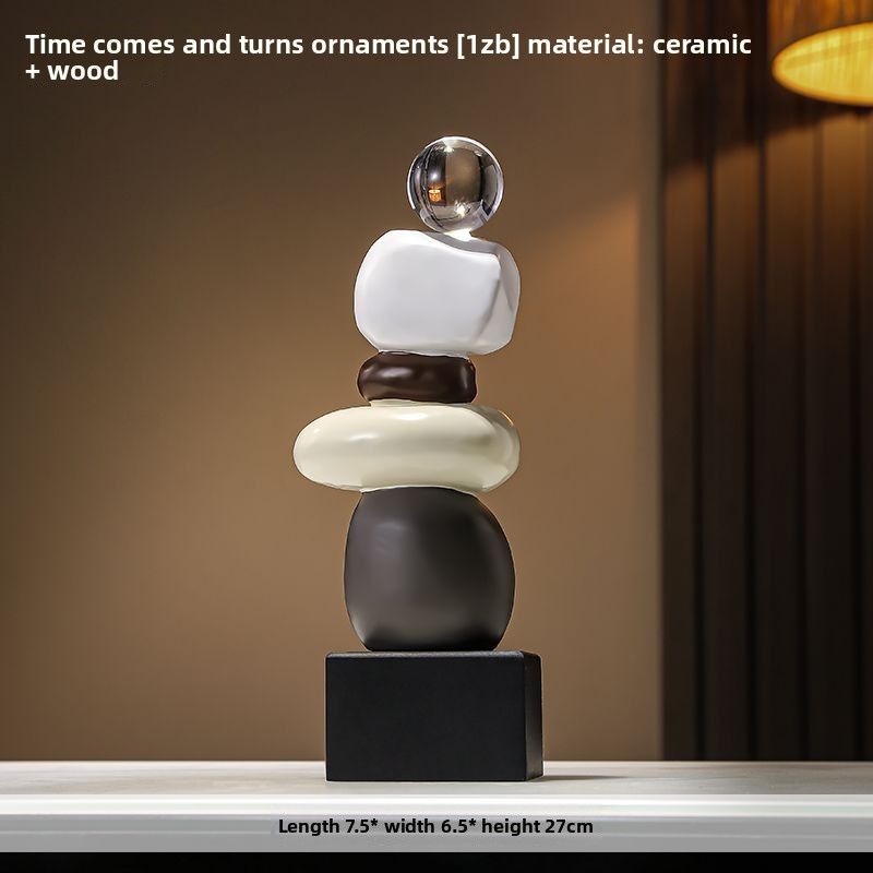 Creative Flowing Sand Art Ornament Fortune Comes And Goes High-End Feel Living Room TV Wine Cabinet Stress Relief_voghion.com