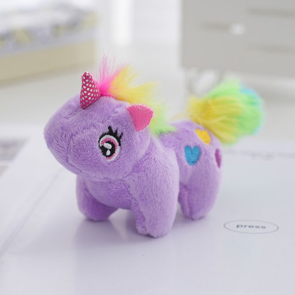 Giocattolo carino ciondolo peluche mini portachiavi borsa accessorio viola blu 10 cm bianco rosa_voghion.com