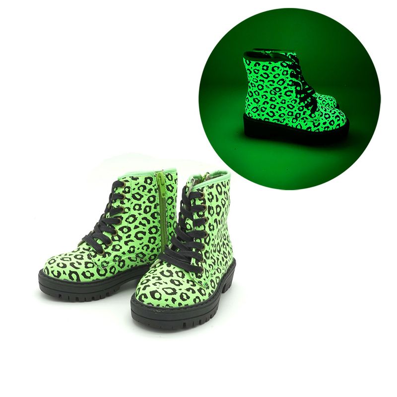 Kinderen Schoenen buitenlandse handel herfst en winter nieuw luipaard leer Halloween kleine en middelgrote meisjes baby korte Martin laarzen tactische laarzen_voghion.com