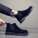 Fur Martin Boots Men's Round Head Platform Short Boots Medium Help Desert Boots Matte Leather Men_voghion.com