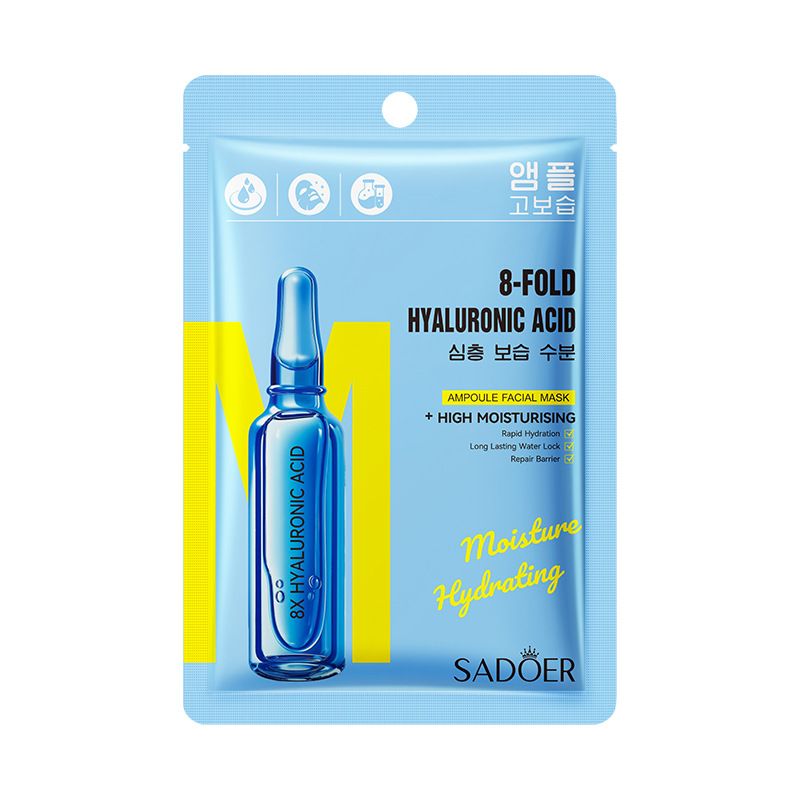 Maschera idratante nutriente per la pelle in foglio con acido ialuronico SADOER8 Full English_voghion.com