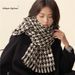 Sciarpa a griglia Thousand Bird 2024 con atmosfera coreana, calore invernale da donna, stile pigro Ins, sottocollo_voghion.com