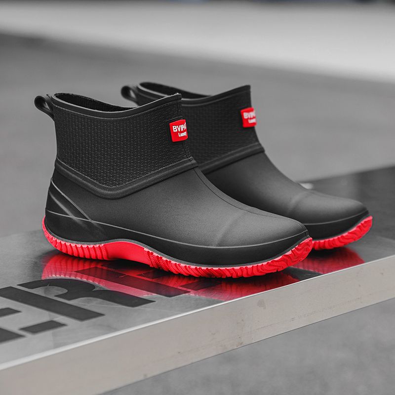 Huanyu Rainy Season Outdoor Essential Short Tube Women's Rain Boots_voghion.com