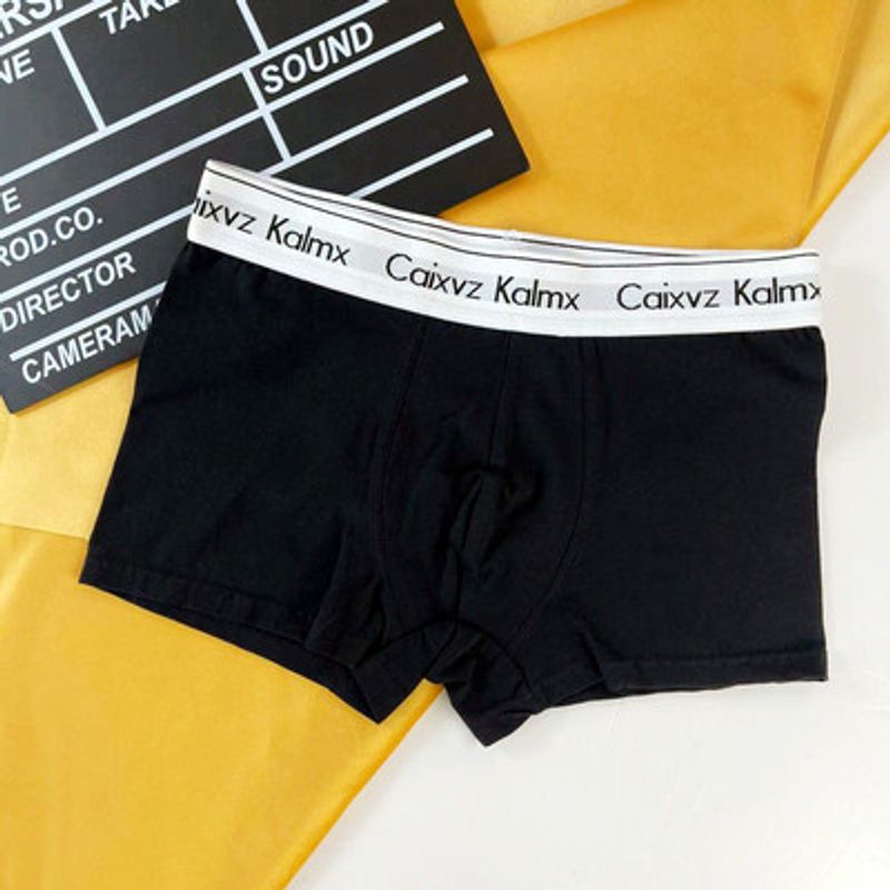 Men's Underwear Pure Cotton Boxer Briefs Sports Mid Waist Boxer Briefs Breathable Men's Short Underwear Head_voghion.com