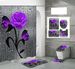 High definition digital printing waterproof polyester anti mold flower shower curtain_voghion.com
