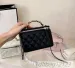 23k Ladies Designer Vanity Box Makeup Bag With Metal Handle Mirror Sier Hardware Matelasse Chain Cosmetic Case Purse_voghion.com