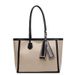 High end large capacity women 2023 new trendy and versatile color blocking shoulder for class commuting tote bag_voghion.com