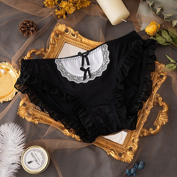 Intimo Mutandine a vita bassa in seta ghiaccio Mutandine in pizzo Mutandine da donna_voghion.com