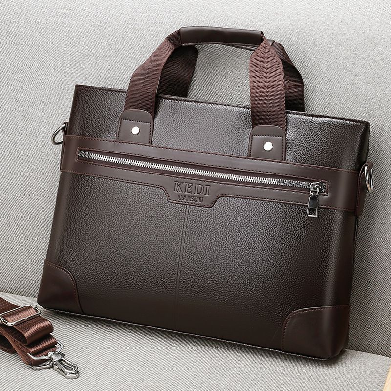 Mænd Business Briefcase Briefcase, Mænd Taske, Mænd Business Pendler Håndtaske, Single-skulder Crossbody Taske, Vandret computertaske_voghion.com