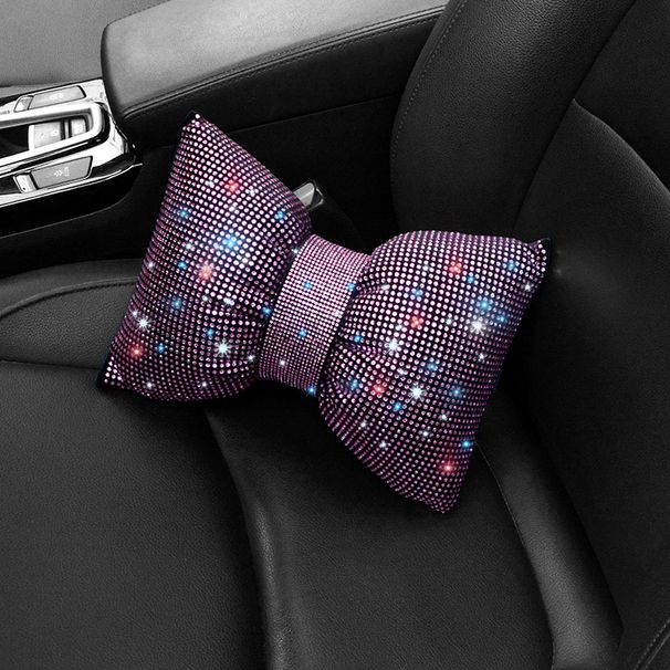 Forniture per auto all'ingrosso cuscino per il collo dell'auto cuscino cuscino femminile multicolore pieno di diamanti poggiatesta per auto vita_voghion.com