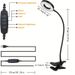 1 Stéck 10x Lupplampe mat Klammer - 3 Faarfmodi an 10 Hellegkeetsstufen - Perfekt fir no Aarbecht, Liesen, Bastelen a Reparaturen_voghion.com