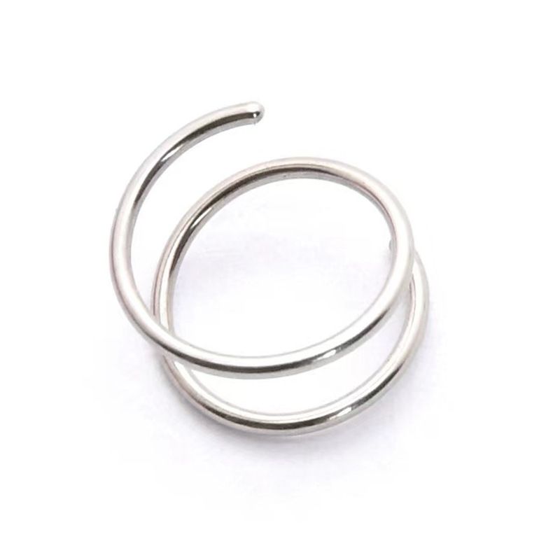 Uniszex rozsdamentes acélból készült, másfélkörös orrpiercing, egyszerű ajakpiercing, vákuummal bevont orrdísz_voghion.com