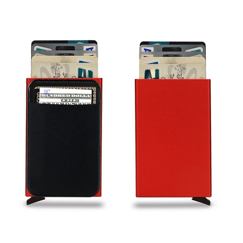 2024Rfid Small Card Bag Anti demagnetization Credit Card Bag Men's Wallet Metal Men's Card Bag Money Clip Multi functional Wallet_voghion.com