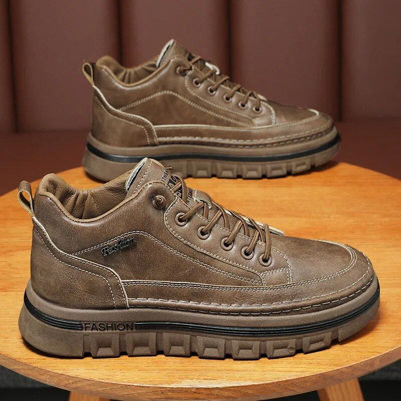 Men's Casual Loafers Designer Platform Shoes 2024 New High Top Sneakers for Men Autumn Fashion Outdoor Non-slip Footwear_voghion.com