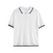 Herrenbekleidung Poloshirt Herren High-End-Kragen Welle Gestreiftes Eisseide Kurzarm-Strickpullover Sommer Revers Lässiges T-Shirt Herren_voghion.com