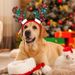 Jul Julepynt Julehårbånd til kæledyr Katte og hunde udklædt justerbart hårbånd fotorekvisitter_voghion.com